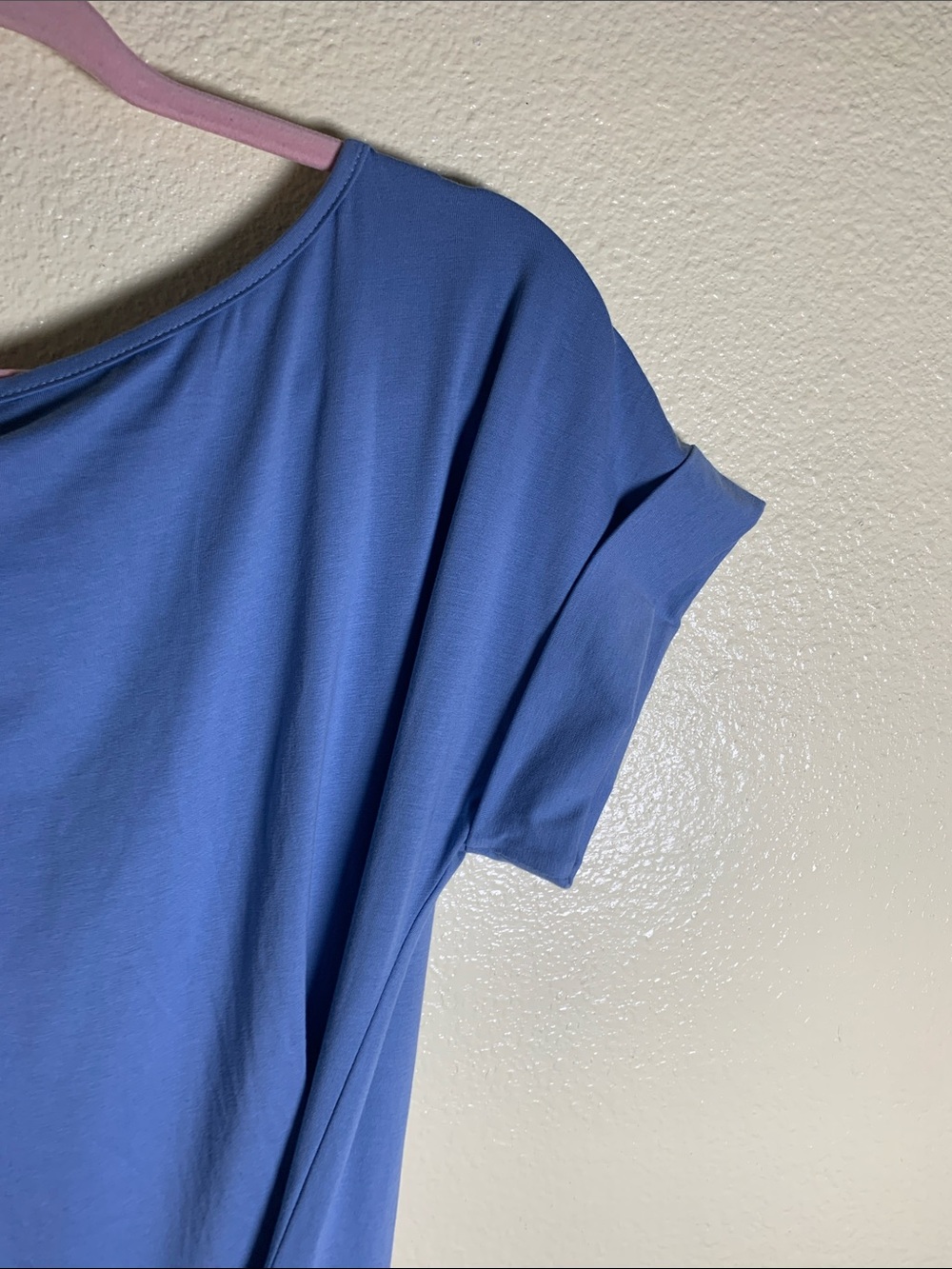 NWOT Classic Slate Blue Midi Sheath Dress with Short Sleeves, Size L - Picture 3 of 6